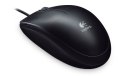 Mysz Logitech B100 optyczna przewodowa czarna dla biura