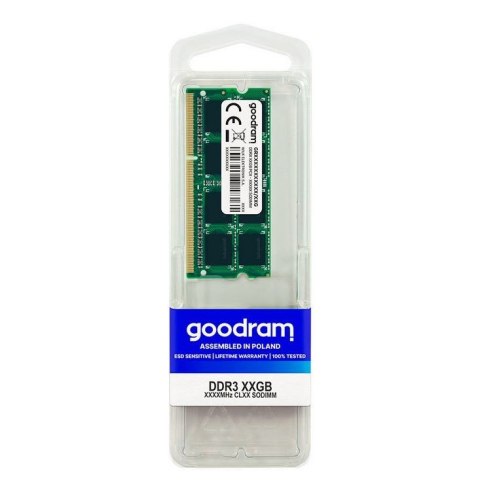 Pamięć GOODRAM DDR3 SODIMM 8GB 1333MHz CL9 wydajna do notebooka