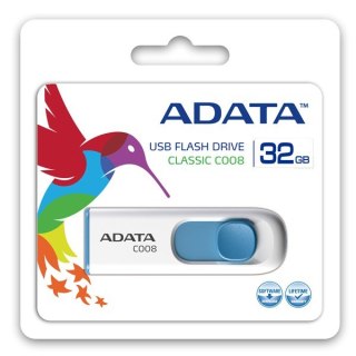 Pendrive Adata DashDrive Classic C008 32GB USB 2.0 biało-niebieski