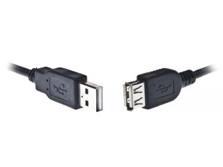 Przedłużacz USB 2.0 AM-AF 1.8m czarny wysokiej jakości