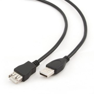 Przedłużacz USB 2.0 AM-AF 4.5m czarny niklowane końcówki