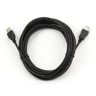 Przedłużacz USB 2.0 AM-AF 4.5m czarny niklowane końcówki