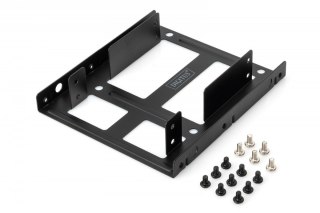 Ramka montażowa Digitus 2x 2.5 do 3.5 metalowa czarna