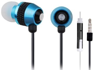Słuchawki douszne Gembird niebieskie z mikrofonem stereo metalowe