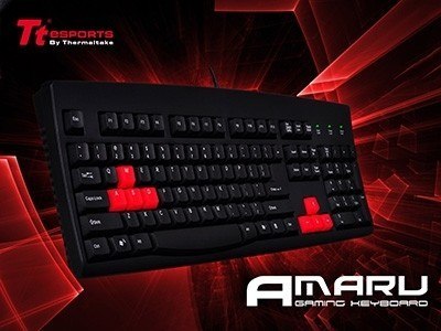 Klawiatura dla graczy Thermaltake Tt eSPORTS Amaru czarna przewodowa multimedialna
