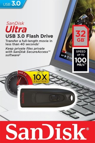 SanDisk ULTRA USB 3.0 FLASH DRIVE 32GB szybki przenośny nośnik danych