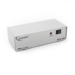 Gembird Video Splitter VGA 2 Monitory zasilany metalowy
