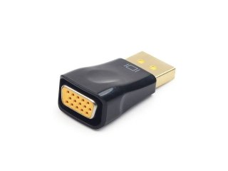 Adapter DisplayPort 1.1 VGA 15pin czarny do 1920x1200 profesjonalny
