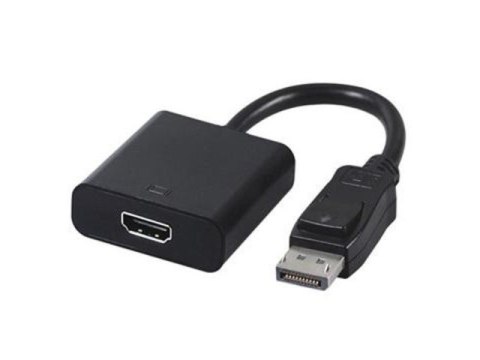 Adapter DisplayPort HDMI 10 cm czarny do komputera wideo