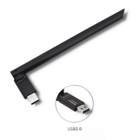 Adapter Wi Fi USB Qoltec 24GHz bezprzewodowy z anteną 5dBi
