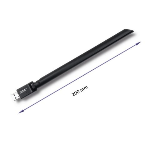 Adapter Wi Fi USB Qoltec 24GHz bezprzewodowy z anteną 5dBi