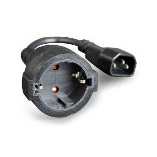 Adapter Gembird IEC320 C14 Schuko 15cm czarny zasilający kabel UPS