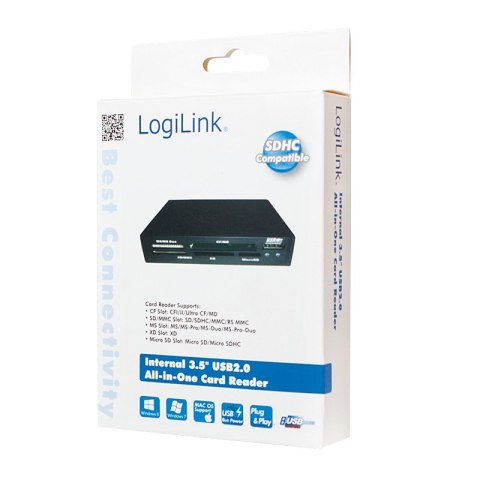 Czytnik kart pamięci LogiLink USB 2.0 wewnętrzny wszechstronny do PC