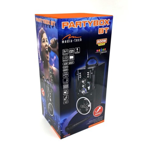 Głośnik Media-Tech PARTYBOX BT MT3150 Karaoke Bluetooth 18W przenośny