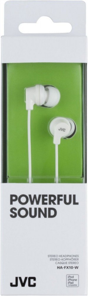 Słuchawki JVC HA-FX10 white douszne dynamiczny dźwięk izolacja