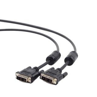Kabel DVI-D 1.8m czarny video męski 19pin z wysoką jakością połączenia