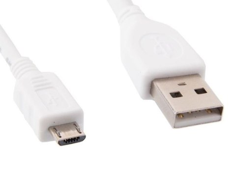 Kabel USB Micro AM-MBM5P 1m biały szybki transfer danych