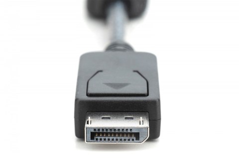 Kabel adapter DisplayPort HDMI 15cm FHD z zatrzaskiem czarny