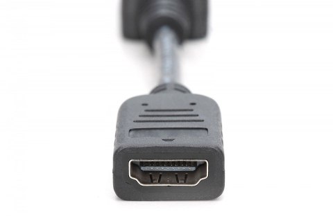 Kabel adapter DisplayPort HDMI 15cm FHD z zatrzaskiem czarny