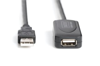 Kabel przedłużający USB 2.0 20m aktywny Czarny