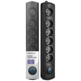 Listwa antyprzepięciowa Qoltec 6 gniazd 1,8m z włącznikiem Quick Switch czarna