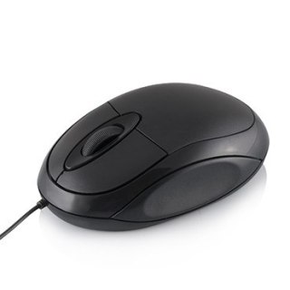 Mysz optyczna Logic Concept LM-11 przewodowa ergonomiczna biurowa czarna
