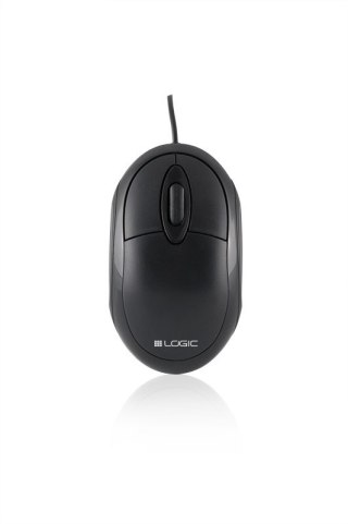Mysz optyczna Logic Concept LM-11 przewodowa ergonomiczna biurowa czarna