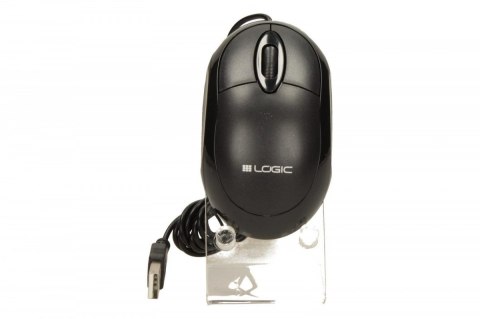 Mysz optyczna Logic Concept LM-11 przewodowa ergonomiczna biurowa czarna