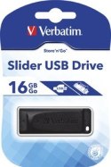 Pendrive Verbatim Slider 16GB czarny USB 2.0 kompaktowy