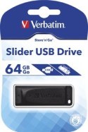 Pendrive Verbatim Slider 64GB czarny USB 2.0 do przechowywania danych