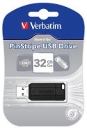 Pendrive Verbatim PinStripe 32GB czarny szybki USB 2.0