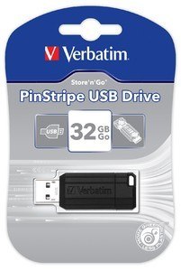 Pendrive Verbatim PinStripe 32GB czarny szybki USB 2.0