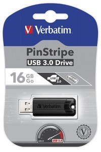 Pendrive Verbatim PinStripe USB 3.0 16GB czarny przenośny