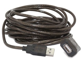 Przedłużacz USB 2.0 Gembird 10m aktywny czarny do komputerów
