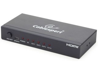 Rozgałęźnik Gembird HDMI 1 do 4 portowy ze wzmacniaczem cyfrowym