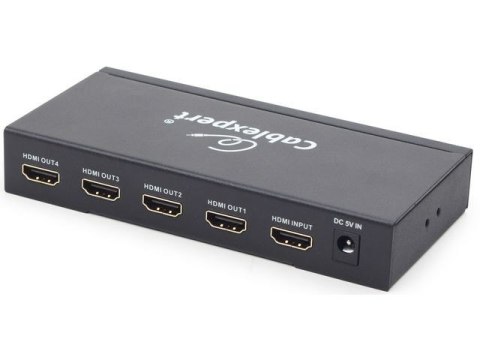 Rozgałęźnik Gembird HDMI 1 do 4 portowy ze wzmacniaczem cyfrowym
