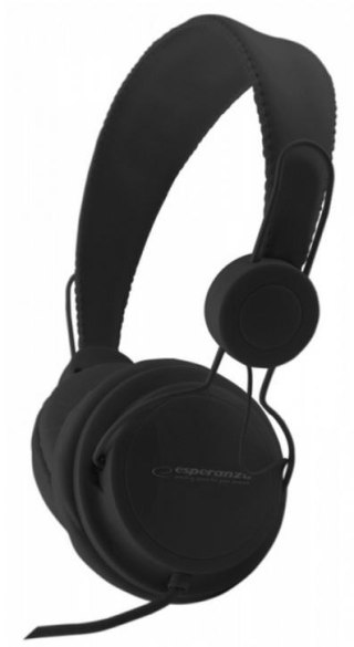 Słuchawki audio stereo Esperanza EH148K czarne z regulacją głośności
