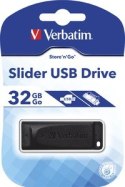 Pendrive Verbatim Slider 32GB czarny USB 2.0 kompaktowy