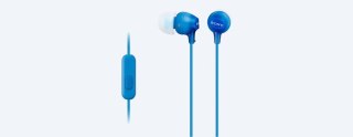 Słuchawki Sony MDR-EX15AP Blue z mikrofonem douszne ergonomiczne