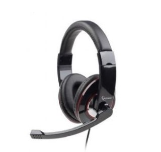 Słuchawki Gembird MHS-001 czarne z mikrofonem stereo dla graczy