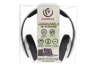 Słuchawki stereo Rebeltec AUDIOFEEL2 White 4pin mini jack z mikrofonem