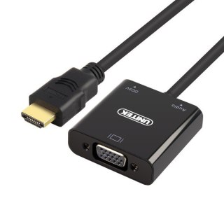 Adapter HDMI to VGA AUDIO Unitek Y6333 uniwersalny kompaktowy Plug and Play