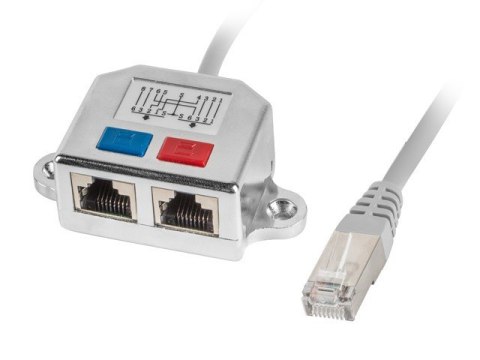 Adapter LAN RJ-45 Lanberg 2x żeński FTP bez zasilania do sieci