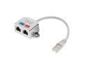 Adapter LAN RJ-45 Lanberg 2x żeński FTP bez zasilania do sieci