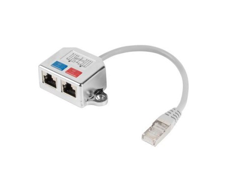 Adapter LAN RJ-45 Lanberg 2x żeński FTP bez zasilania do sieci