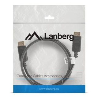 Kabel DisplayPort Lanberg 1m 4K czarny wydajny do monitorów i TV