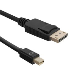 Kabel Mini DisplayPort 1,8m 1080P czarny męski do wideo i audio