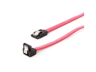 Kabel SATA DATA III 50cm czerwony metalowe zatrzaski komputerowy