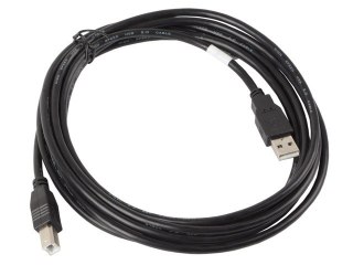 Kabel USB 2.0 AM-BM 1.8M czarny wydajny do komputera i drukarki