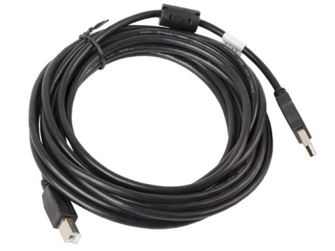 Kabel USB 2.0 Lanberg AM-BM 5m czarny ferytowy komputerowy
